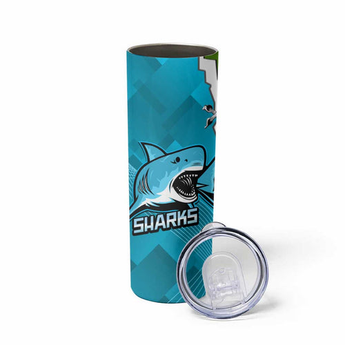 Sharks And Raiders Rugby Skinny Tumbler Sporty Style