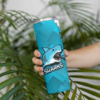 Sharks And Raiders Rugby Skinny Tumbler Sporty Style