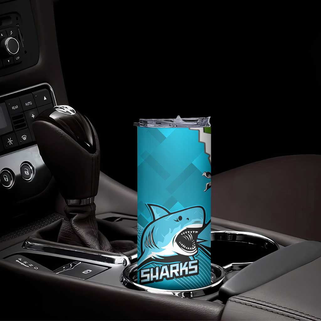 Sharks And Raiders Rugby Skinny Tumbler Sporty Style