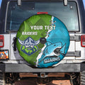 Personalised Sharks And Raiders Rugby Spare Tire Cover Sporty Style