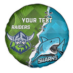 Personalised Sharks And Raiders Rugby Spare Tire Cover Sporty Style