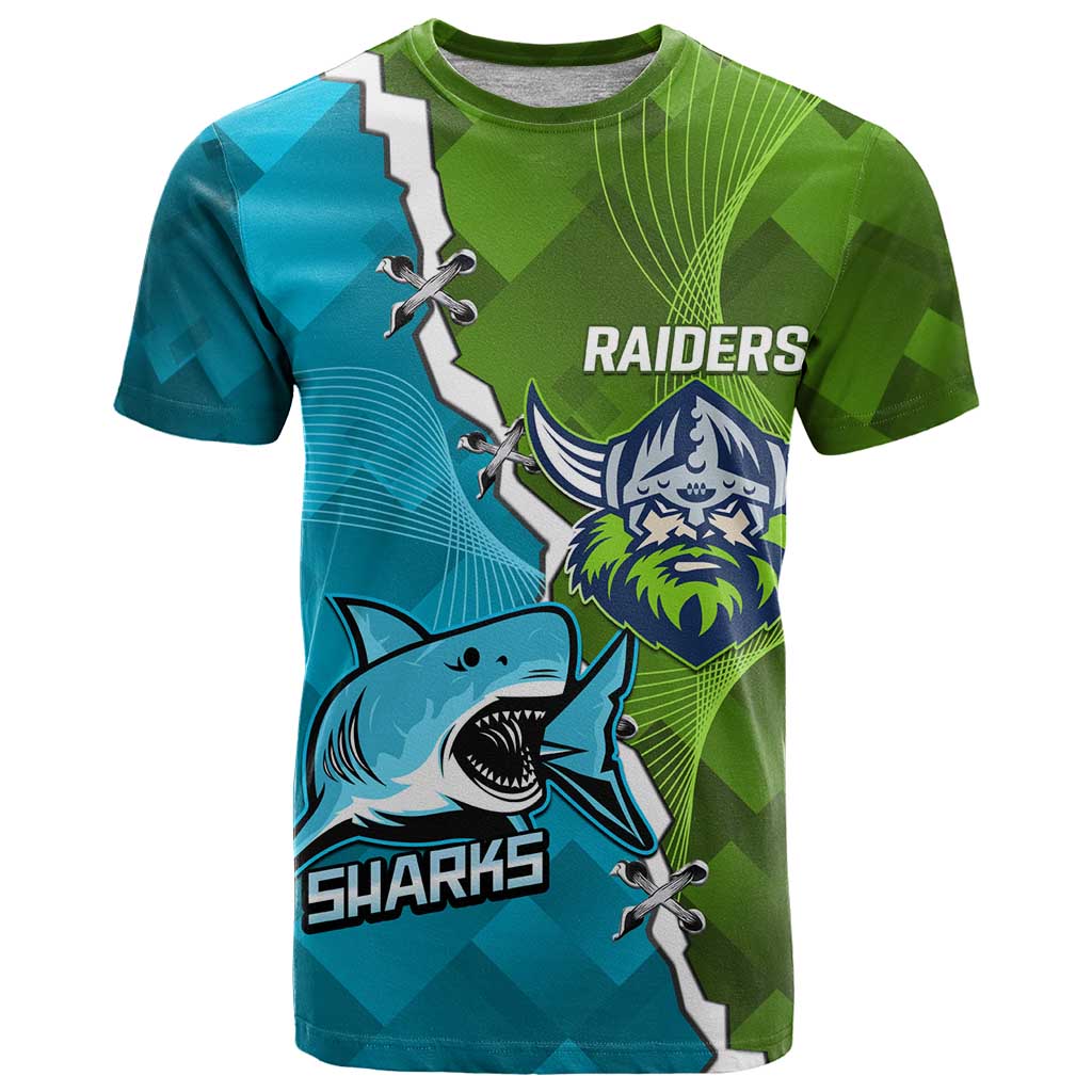 Personalised Sharks And Raiders Rugby T Shirt Sporty Style