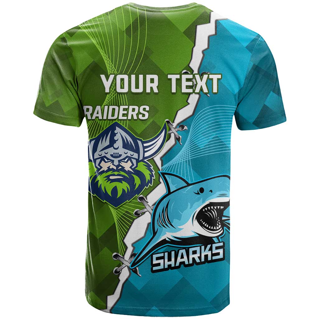 Personalised Sharks And Raiders Rugby T Shirt Sporty Style