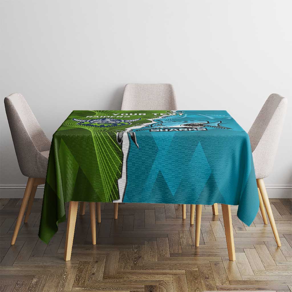 Personalised Sharks And Raiders Rugby Tablecloth Sporty Style