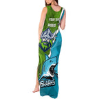 Personalised Sharks And Raiders Rugby Tank Maxi Dress Sporty Style