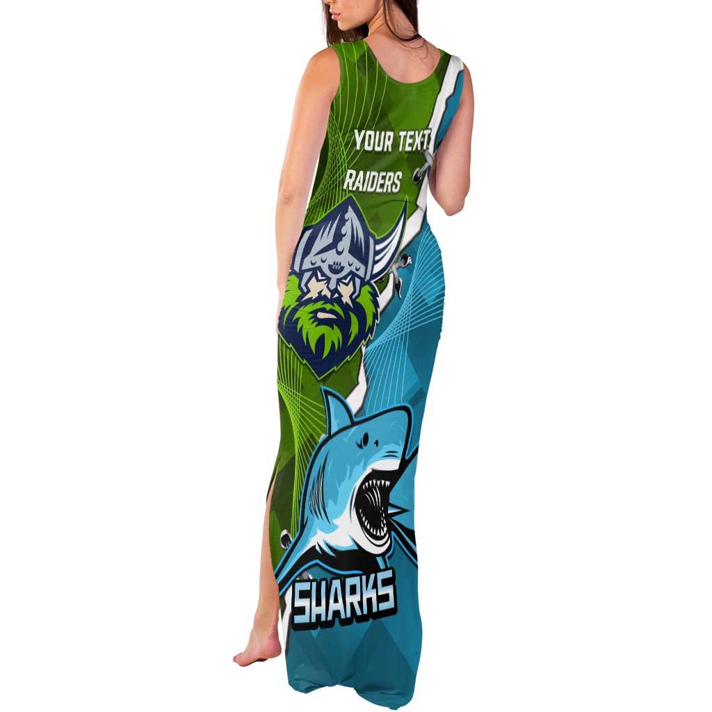 Personalised Sharks And Raiders Rugby Tank Maxi Dress Sporty Style