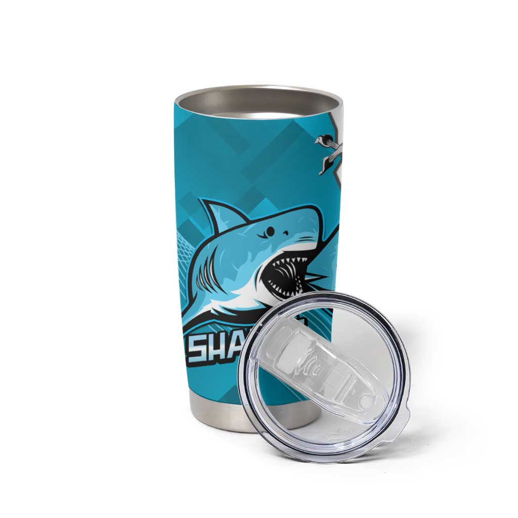 Sharks And Raiders Rugby Tumbler Cup Sporty Style