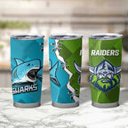 Sharks And Raiders Rugby Tumbler Cup Sporty Style