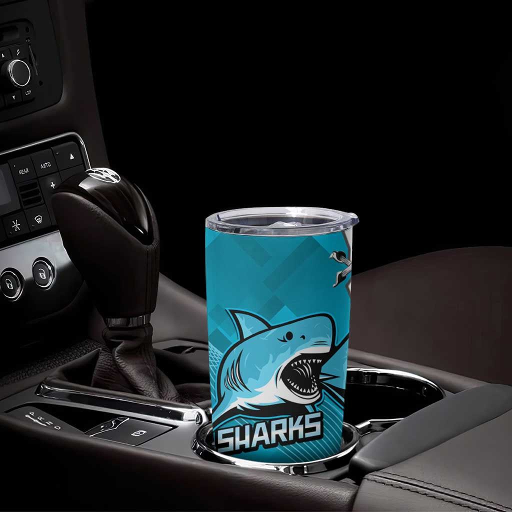 Sharks And Raiders Rugby Tumbler Cup Sporty Style