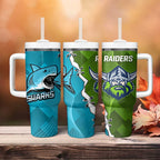 Sharks And Raiders Rugby Tumbler With Handle Sporty Style