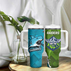 Sharks And Raiders Rugby Tumbler With Handle Sporty Style
