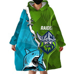Personalised Sharks And Raiders Rugby Wearable Blanket Hoodie Sporty Style