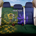 Custom South Africa And Scotland Rugby Back Car Seat Cover Springboks Thistle Together