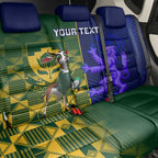 Custom South Africa And Scotland Rugby Back Car Seat Cover Springboks Thistle Together