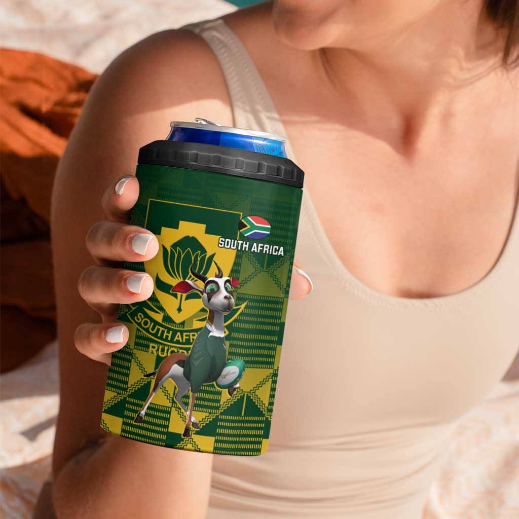 South Africa And Scotland Rugby 4 in 1 Can Cooler Tumbler Springboks Thistle Together