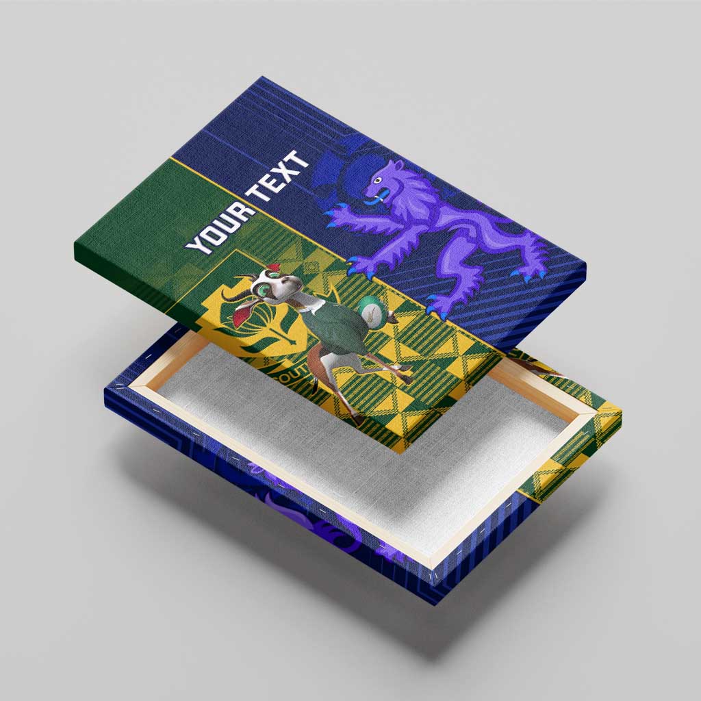 Custom South Africa And Scotland Rugby Canvas Wall Art Springboks Thistle Together