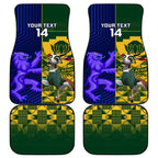 Custom South Africa And Scotland Rugby Car Mats Springboks Thistle Together