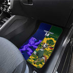 Custom South Africa And Scotland Rugby Car Mats Springboks Thistle Together