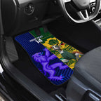 Custom South Africa And Scotland Rugby Car Mats Springboks Thistle Together