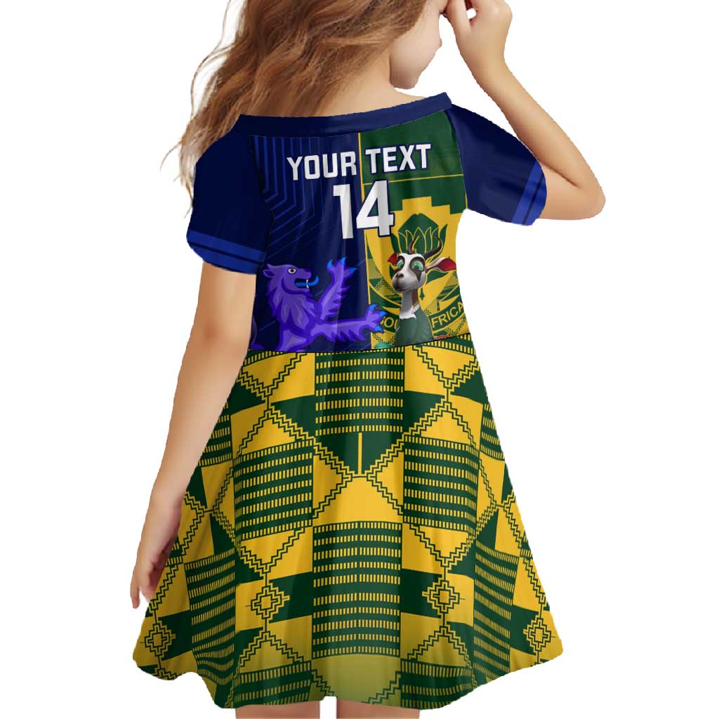 Custom South Africa And Scotland Rugby Family Matching Off Shoulder Maxi Dress and Hawaiian Shirt Springboks Thistle Together