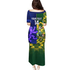 Custom South Africa And Scotland Rugby Family Matching Puletasi and Hawaiian Shirt Springboks Thistle Together