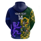 Custom South Africa And Scotland Rugby Hoodie Springboks Thistle Together