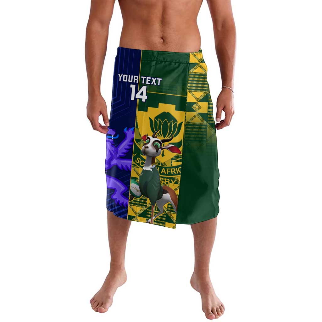 Custom South Africa And Scotland Rugby Lavalava Springboks Thistle Together