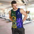 Custom South Africa And Scotland Rugby Men Tank Top Springboks Thistle Together