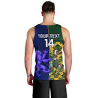 Custom South Africa And Scotland Rugby Men Tank Top Springboks Thistle Together