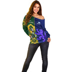 Custom South Africa And Scotland Rugby Off Shoulder Sweater Springboks Thistle Together
