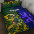 Custom South Africa And Scotland Rugby Quilt Bed Set Springboks Thistle Together