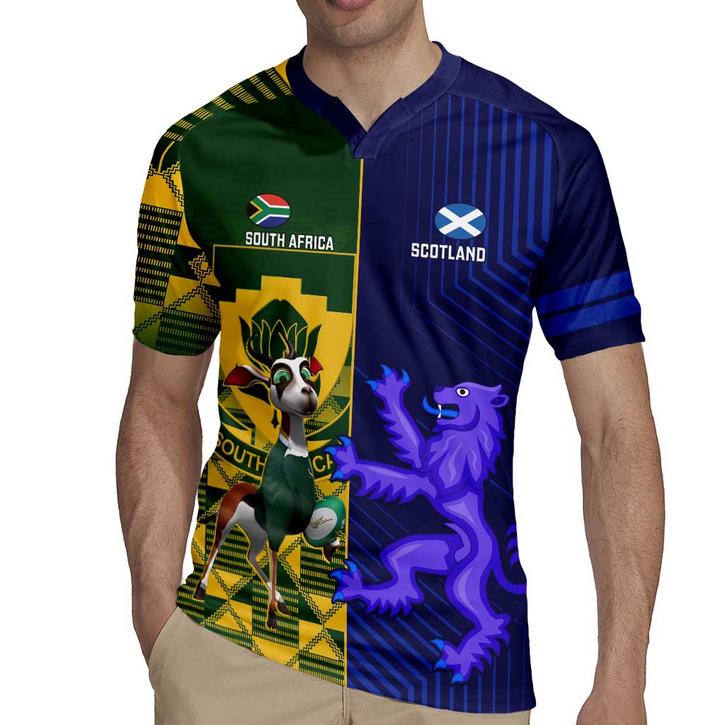 Custom South Africa And Scotland Rugby Rugby Jersey Springboks Thistle Together