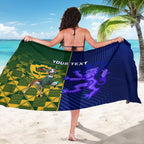 Custom South Africa And Scotland Rugby Sarong Springboks Thistle Together