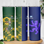 South Africa And Scotland Rugby Skinny Tumbler Springboks Thistle Together