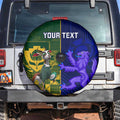 Custom South Africa And Scotland Rugby Spare Tire Cover Springboks Thistle Together