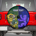 Custom South Africa And Scotland Rugby Spare Tire Cover Springboks Thistle Together