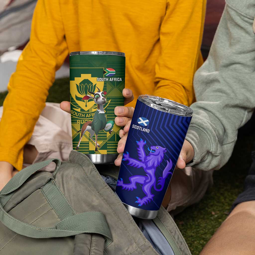 South Africa And Scotland Rugby Tumbler Cup Springboks Thistle Together