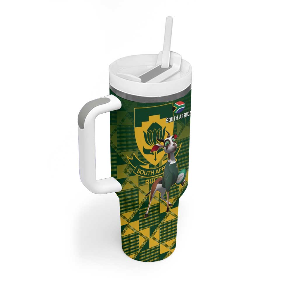 South Africa And Scotland Rugby Tumbler With Handle Springboks Thistle Together