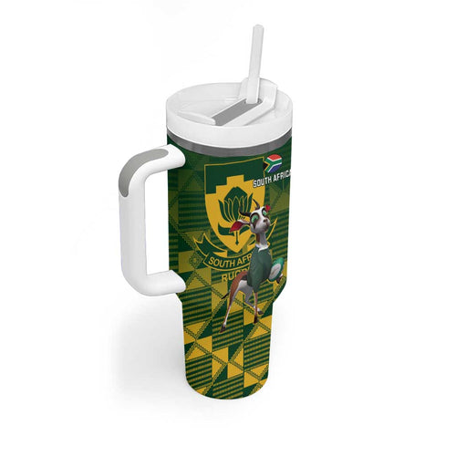 South Africa And Scotland Rugby Tumbler With Handle Springboks Thistle Together