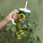 South Africa And Scotland Rugby Tumbler With Handle Springboks Thistle Together