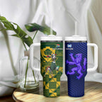 South Africa And Scotland Rugby Tumbler With Handle Springboks Thistle Together
