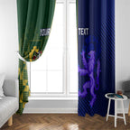 Custom South Africa And Scotland Rugby Window Curtain Springboks Thistle Together