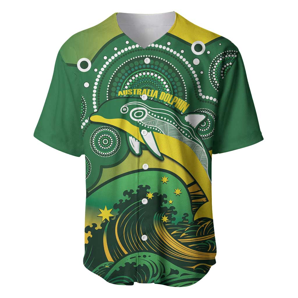 Personalised Australia Swimming Baseball Jersey Aussie Dolphin Aboriginal National Color