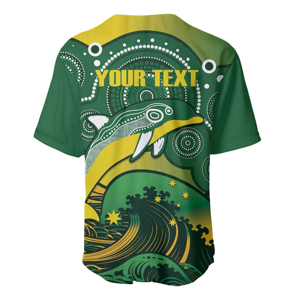 Personalised Australia Swimming Baseball Jersey Aussie Dolphin Aboriginal National Color