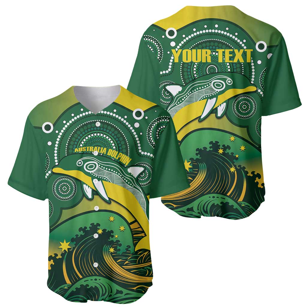 Personalised Australia Swimming Baseball Jersey Aussie Dolphin Aboriginal National Color