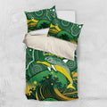 Personalised Australia Swimming Bedding Set Aussie Dolphin Aboriginal National Color