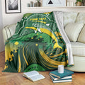 Personalised Australia Swimming Blanket Aussie Dolphin Aboriginal National Color