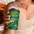Personalised Australia Swimming 4 in 1 Can Cooler Tumbler Aussie Dolphin Aboriginal National Color
