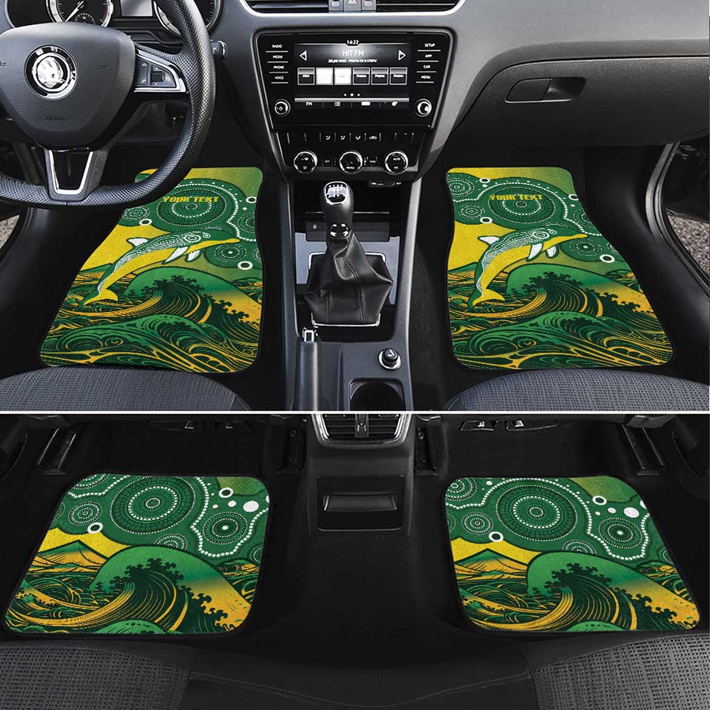 Personalised Australia Swimming Car Mats Aussie Dolphin Aboriginal National Color
