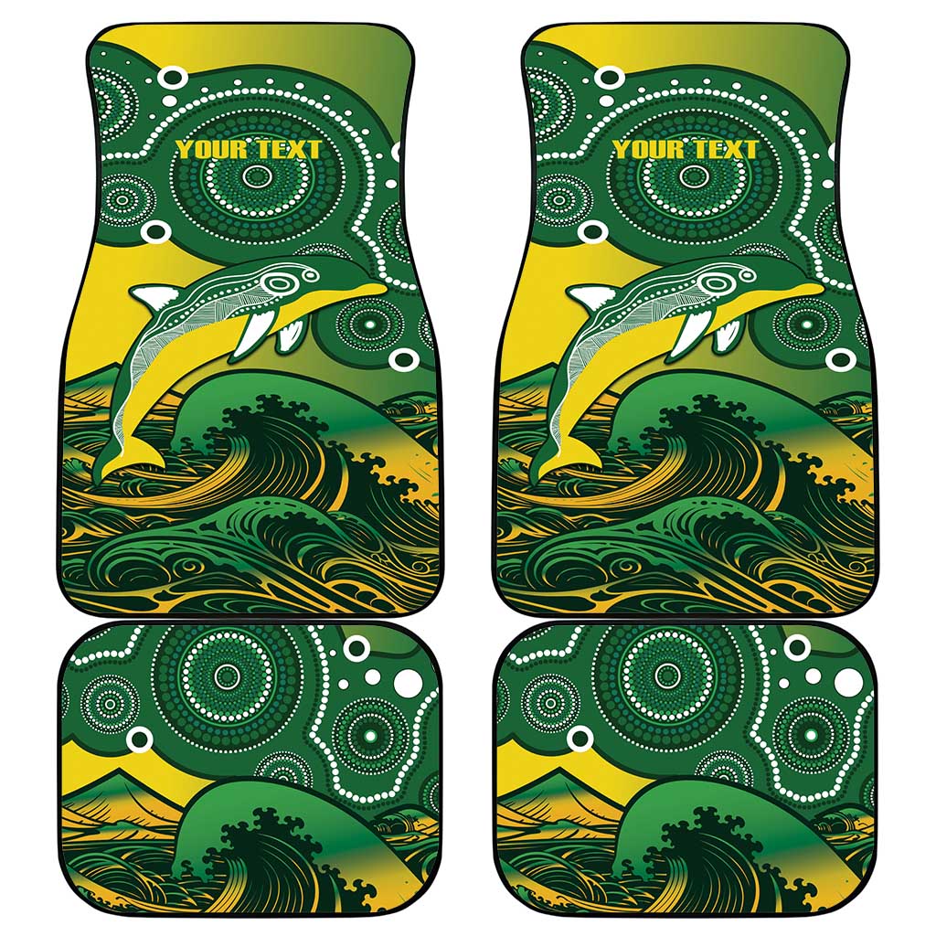 Personalised Australia Swimming Car Mats Aussie Dolphin Aboriginal National Color